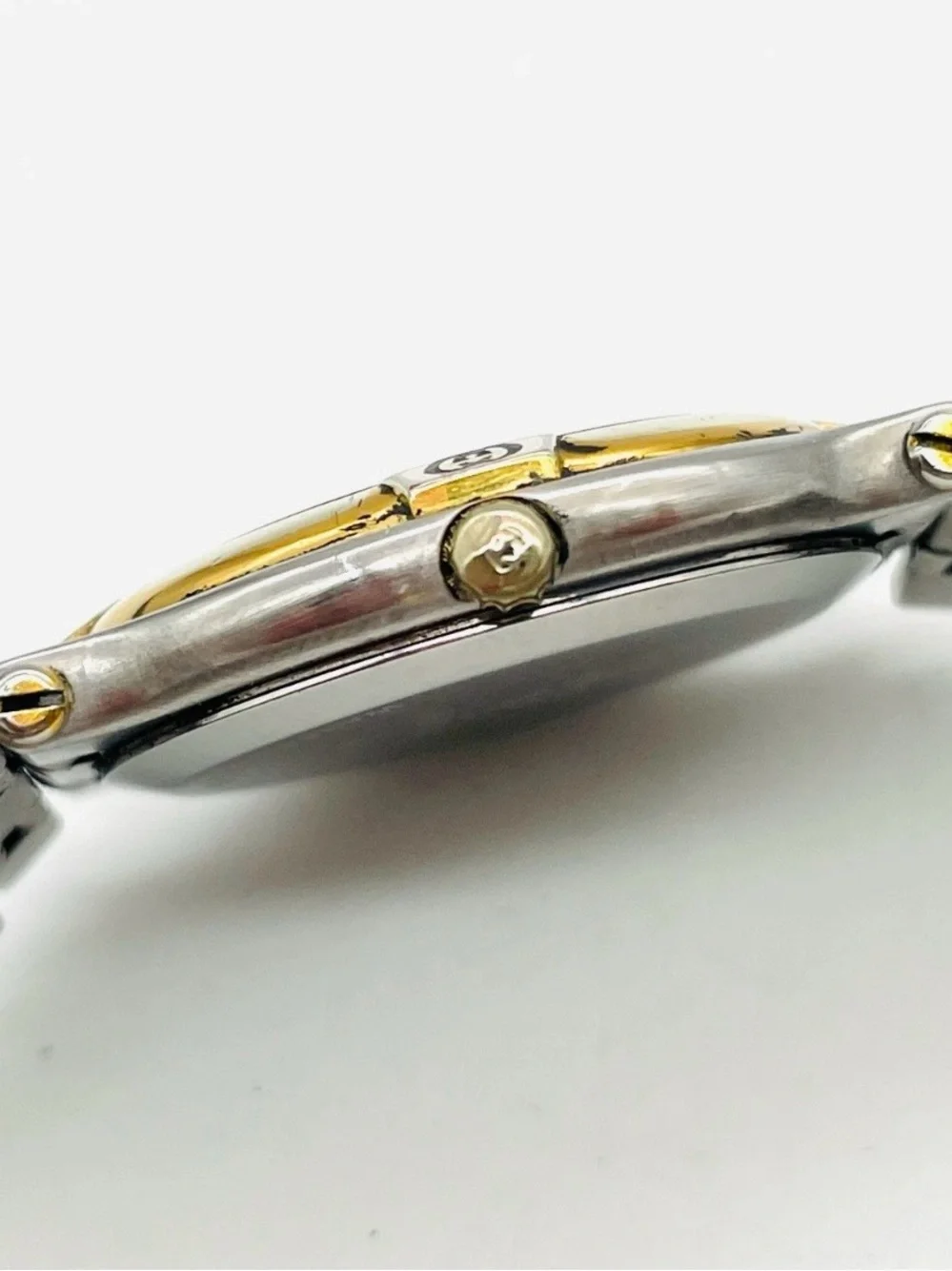 Gucci Two-Tone Stainless Steel Watch with Gold Dial